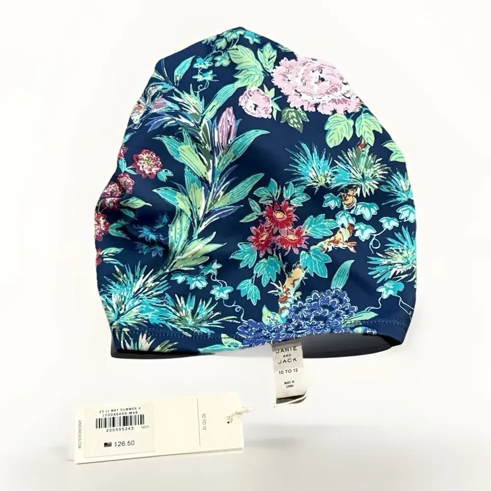 Janie & Jack Tropical Floral Swim Headwrap Swim Cap JJ May Summer 10 To 12 NWT